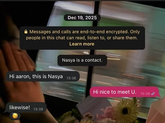 The first WhatsApp conversation